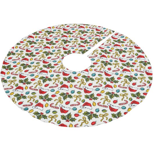 Feestelijke Waterverf Kerstschetsen Kerstboom Rok (Gekanteld)