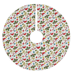 Feestelijke Waterverf Kerstschetsen Kerstboom Rok