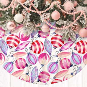 Feestelijke waterverf kerstversiering  kerstboom rok