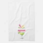 Feestelijke Waterverf Margarita | Cheers Theedoek (Verticaal)