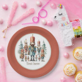 Feestelijke waterverf nutcracker partij papieren bordje (Feest)