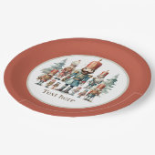 Feestelijke waterverf nutcracker partij papieren bordje (Gekanteld)