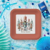 Feestelijke waterverf nutcracker partij papieren bordje (Feest)