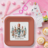 Feestelijke waterverf nutcracker partij papieren bordje (Feest)