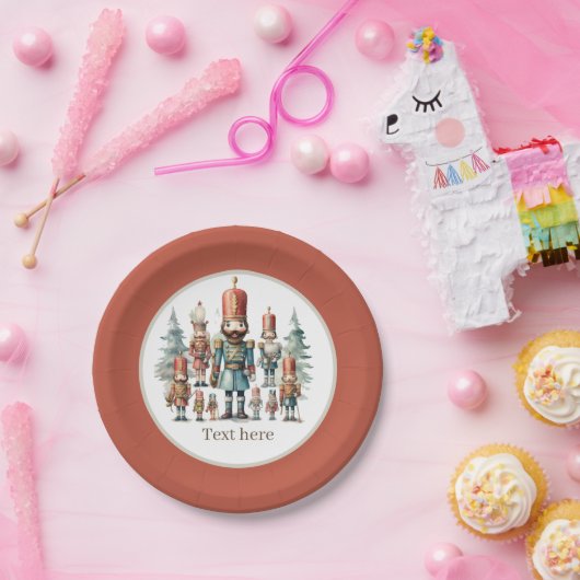 Feestelijke waterverf nutcracker partij papieren bordje (Feest)