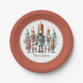 Feestelijke waterverf nutcracker partij papieren bordje (Voorkant)