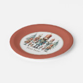 Feestelijke waterverf nutcracker partij papieren bordje (Gekanteld)