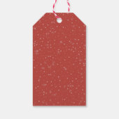 Feestelijke Waterverf Pug Vrolijk Kerstfeest Cadeaulabel (Achterkant)