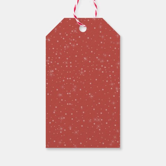 Feestelijke Waterverf Pug Vrolijk Kerstfeest Cadeaulabel (Achterkant)