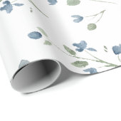 Feestelijke Waterverf stijl bladeren Cadeaupapier (Rol Hoek)