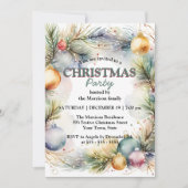 Feestelijke Waterverf Vakantie Krans Kerstfeest Kaart (Voorkant)