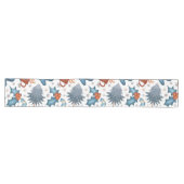 Feestelijke Waterverf Winter Kerstpatroon Lange Tafelloper (Horizontaal)