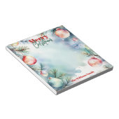 Feestelijke Waterverf Winter Wonderland Kerst Notitieblok (Schuin)