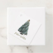Feestelijke wensen. Kerstboomontwerp Bedankjes Labels (In situ)