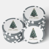 Feestelijke wensen. Kerstboomontwerp Poker Chips (Opstapeling)