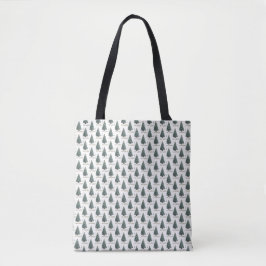 Feestelijke wensen. Kerstboomontwerp Tote Bag