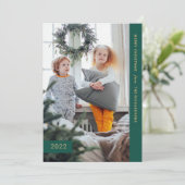 feestelijke wensen | Modern One-foto Feestdagenkaart (Staand voorkant)