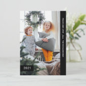 feestelijke wensen | Modern One-foto Feestdagenkaart (Staand voorkant)