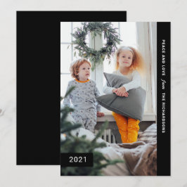 feestelijke wensen | Modern One-foto Feestdagenkaart