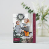 feestelijke wensen | Modern One-foto Feestdagenkaart (Staand voorkant)