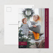 feestelijke wensen | Modern One-foto Feestdagenkaart (Voorkant / Achterkant)