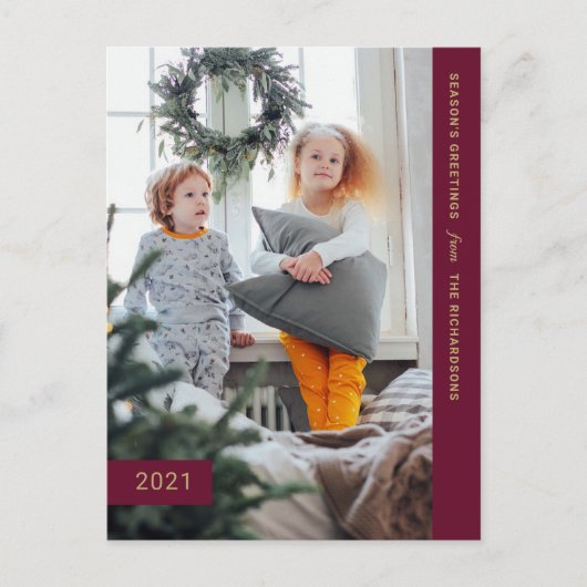 feestelijke wensen | Modern One-foto Feestdagenkaart (Voorkant)