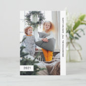 feestelijke wensen | Modern One-foto Feestdagenkaart (Staand voorkant)