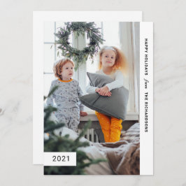 feestelijke wensen | Modern One-foto Feestdagenkaart