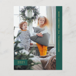 feestelijke wensen | Modern One-foto Feestdagenkaart