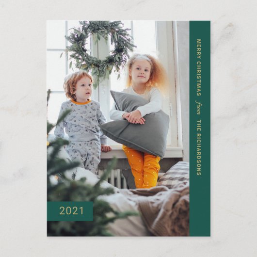 feestelijke wensen | Modern One-foto Feestdagenkaart (Voorkant)