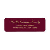 feestelijke wensen | Moderne kerstfeestdag Etiket (Voorkant)