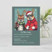 Feestelijke wezens in een kerstvermomming (Staand voorkant)