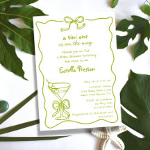 Feestelijke Whimsical Groene Vuil Martini Baby Sho