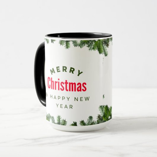 "Feestelijke Whimsy: Kerst Vreugde Mok" Mok (Voorkant links)