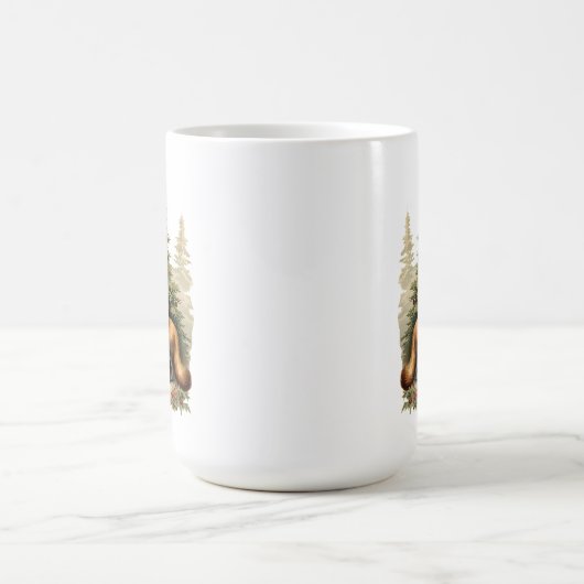 Feestelijke Whimsy: Kerstboom & Vos Koffiemok (Center)