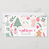 Feestelijke whimzige Kerst-logo cadeaubon (Voorkant)