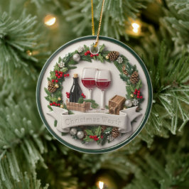 Feestelijke wijn en Ornament High-Relief
