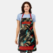 Feestelijke Winter Abstract Schort met aangepaste (Gedragen)