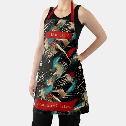 Feestelijke Winter Abstract Schort met aangepaste (Insitu)