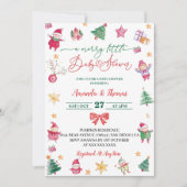 Feestelijke Winter Baby Borrel  Kaart (Voorkant)
