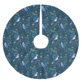 Feestelijke winter blauwe jays kerstboom rok