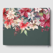 Feestelijke Winter Bloemen Kerstmis Bruiloft Gastenboek (Achterkant)