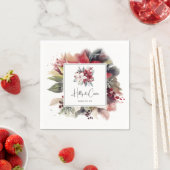 Feestelijke Winter Bloemen Kerstmis Bruiloft Servet (Insitu)