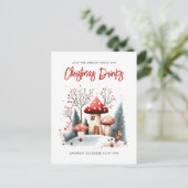 Feestelijke Winter Bos Christmas Uitnodiging  (Staand voorkant)