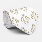 Feestelijke Winter Botanical Pattern Holiday Strop Stropdas (Opgerold)