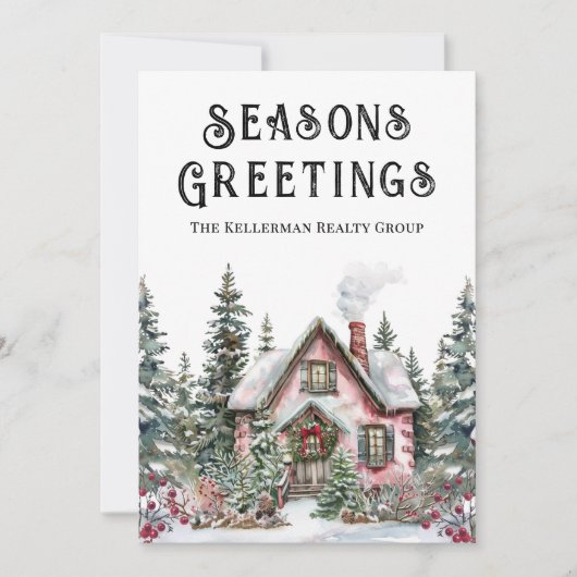 Feestelijke Winter Business Kerstmis Feestdagenkaart (Voorkant)