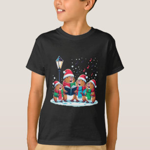 Feestelijke winter Capybara Kerstmis T-shirt