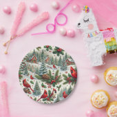 Feestelijke Winter Cardinals Paper Bord (Feest)