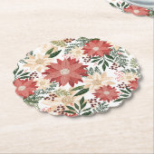 Feestelijke winter elegante kerstvakantie kartonnen onderzetters (Gekanteld)