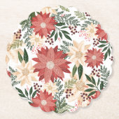 Feestelijke winter elegante kerstvakantie kartonnen onderzetters (Voorkant)